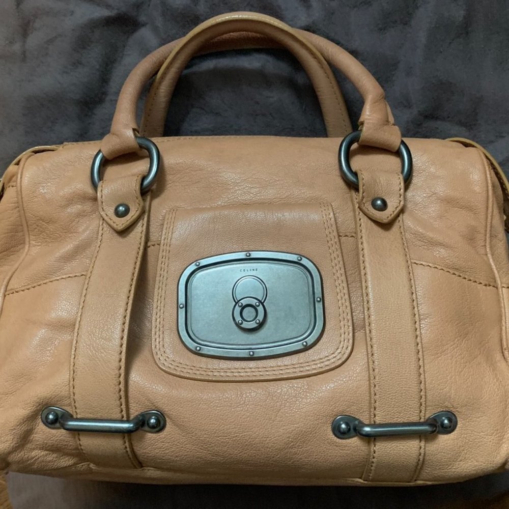 Celine Tan Leather Satchel